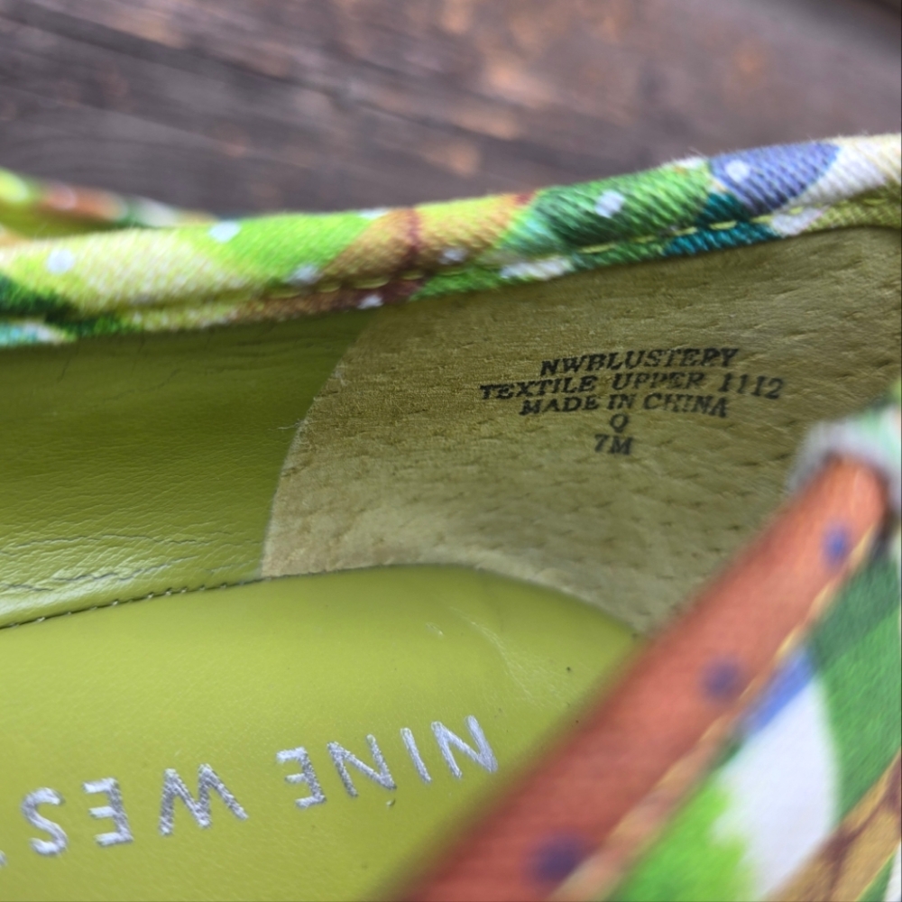 Nine West Blustery Y2K Art Pop Rouched Round Toe Comfort Ballet Flats 7M - Picture 12 of 14